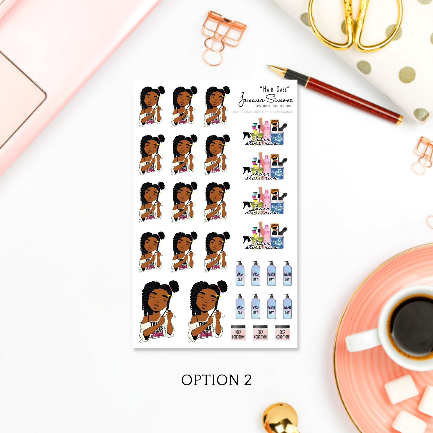 Hair Daze Planner Stickers