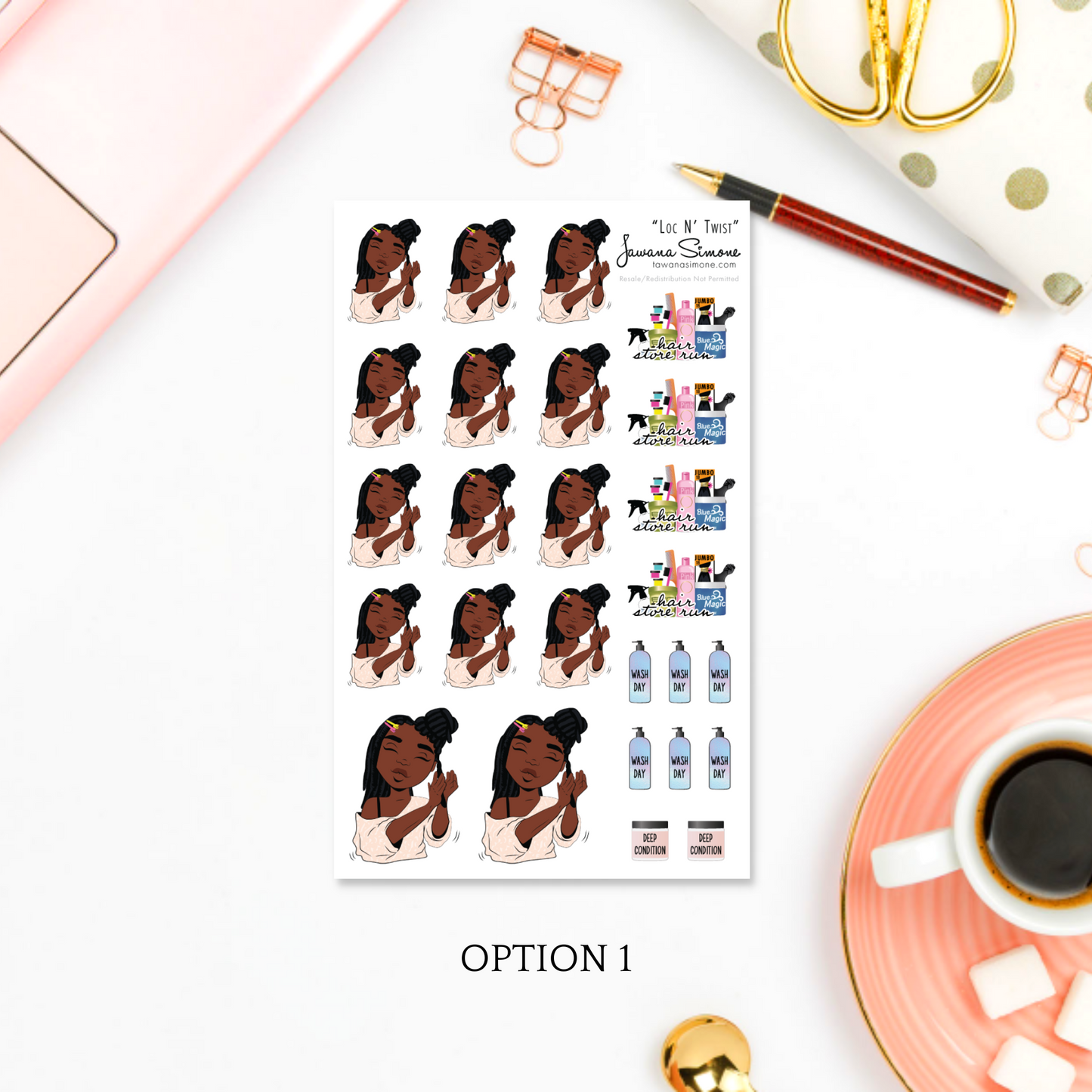 Loc N' Twist Planner Stickers