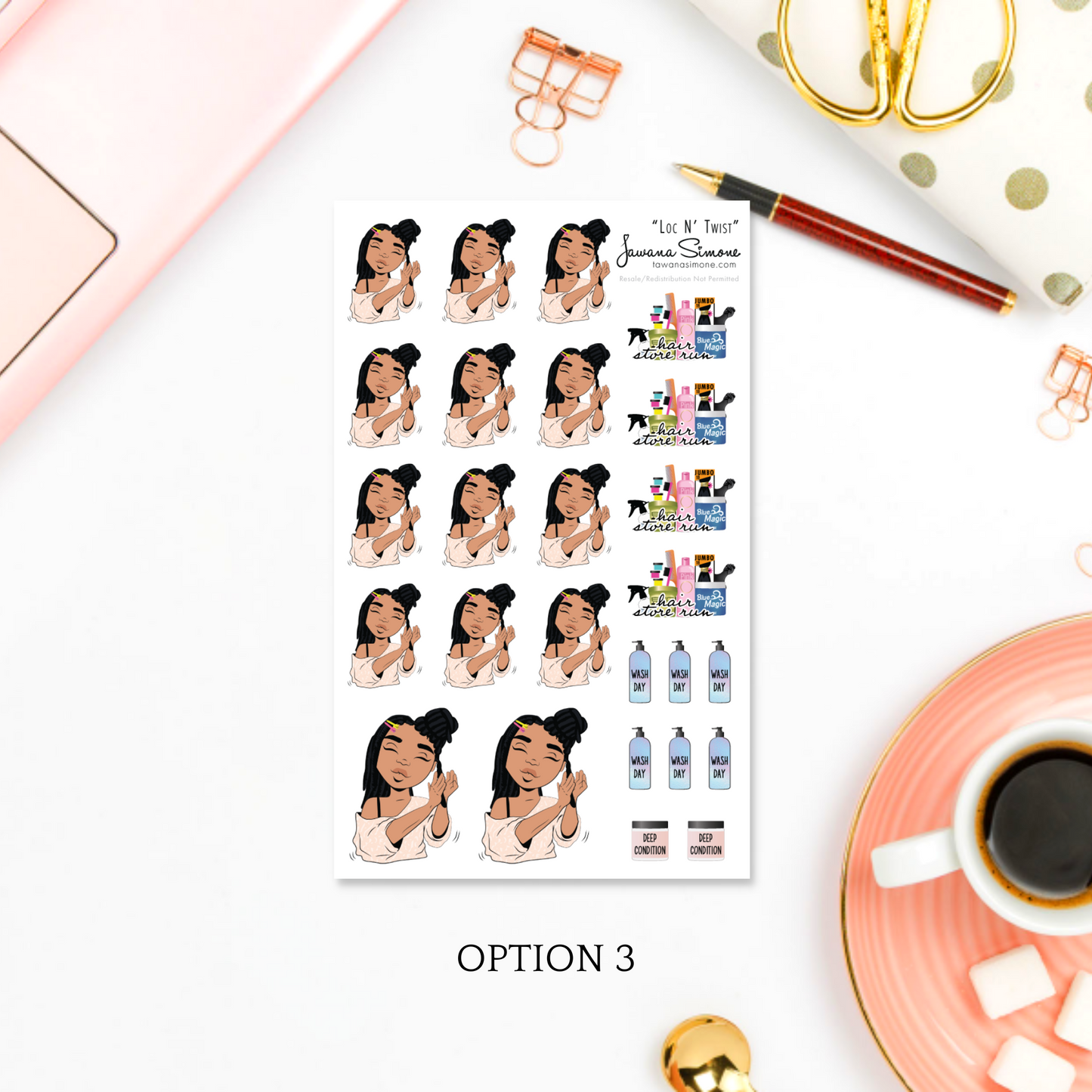 Loc N' Twist Planner Stickers