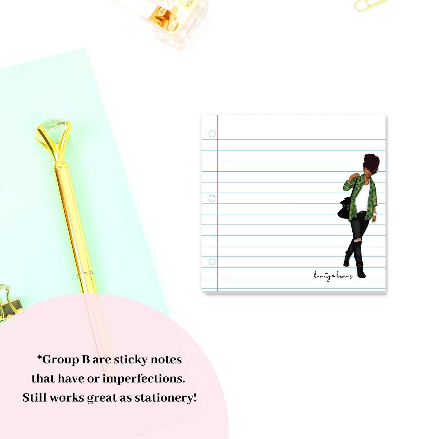 Beauty & Brains Sticky Notes
