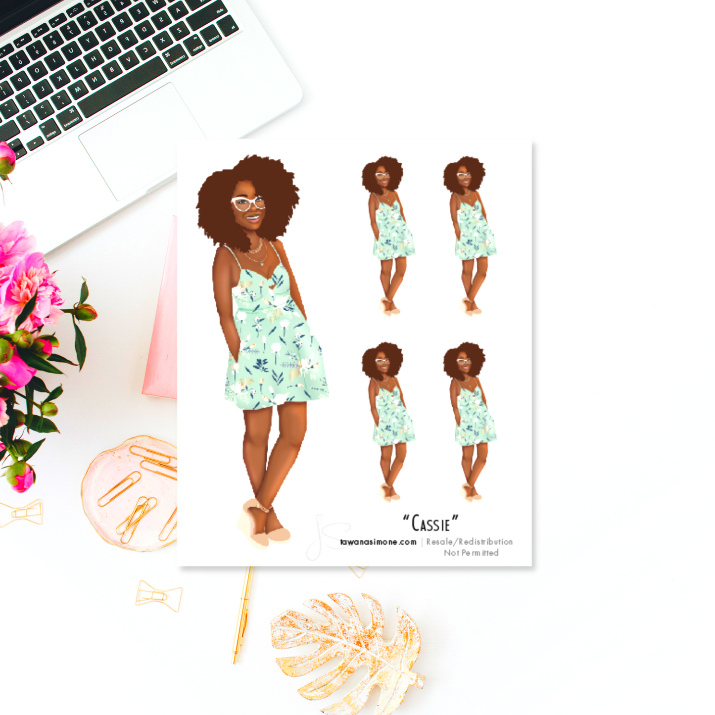 Cassie - Diva Doll ONLY Stickers