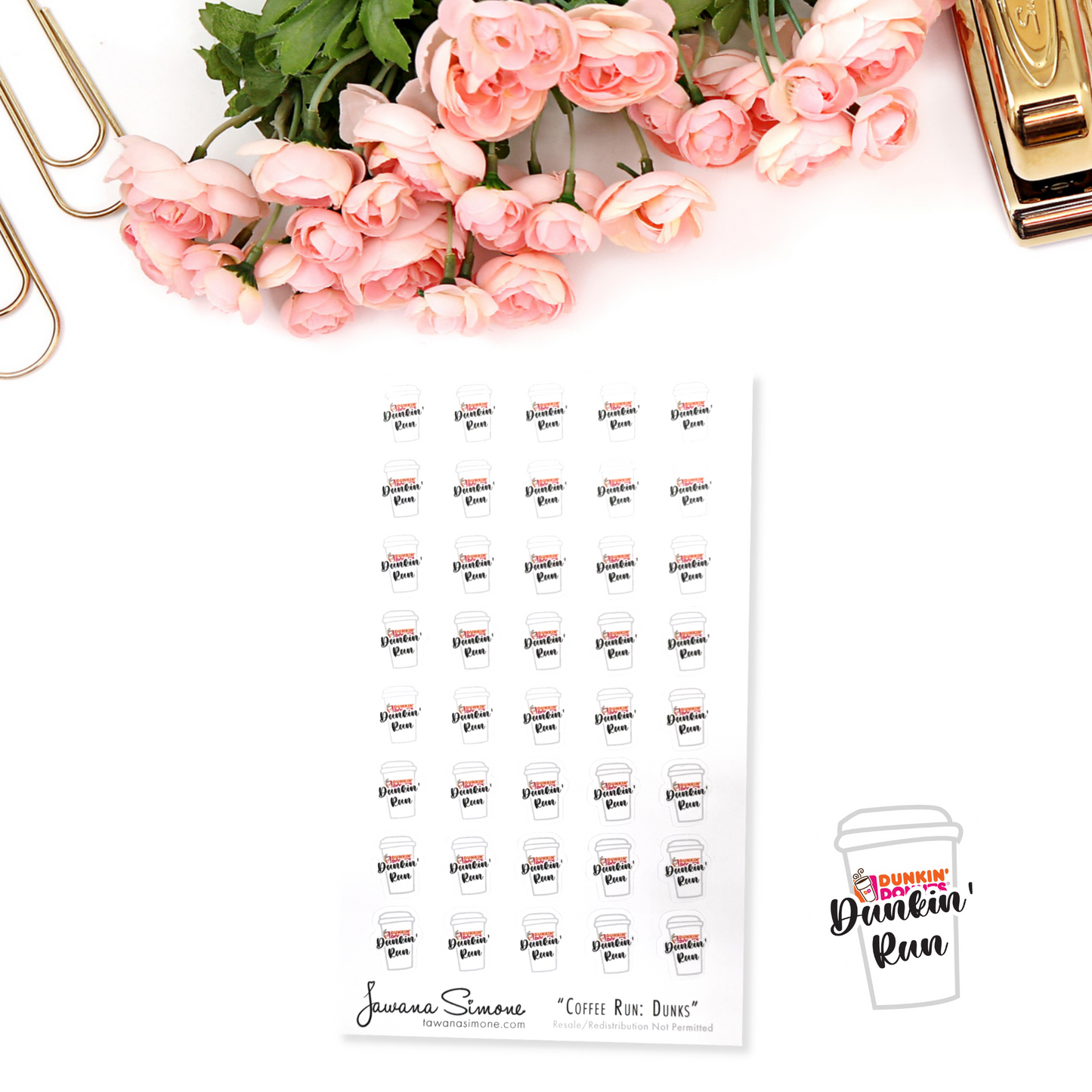Coffee Run Planner Stickers