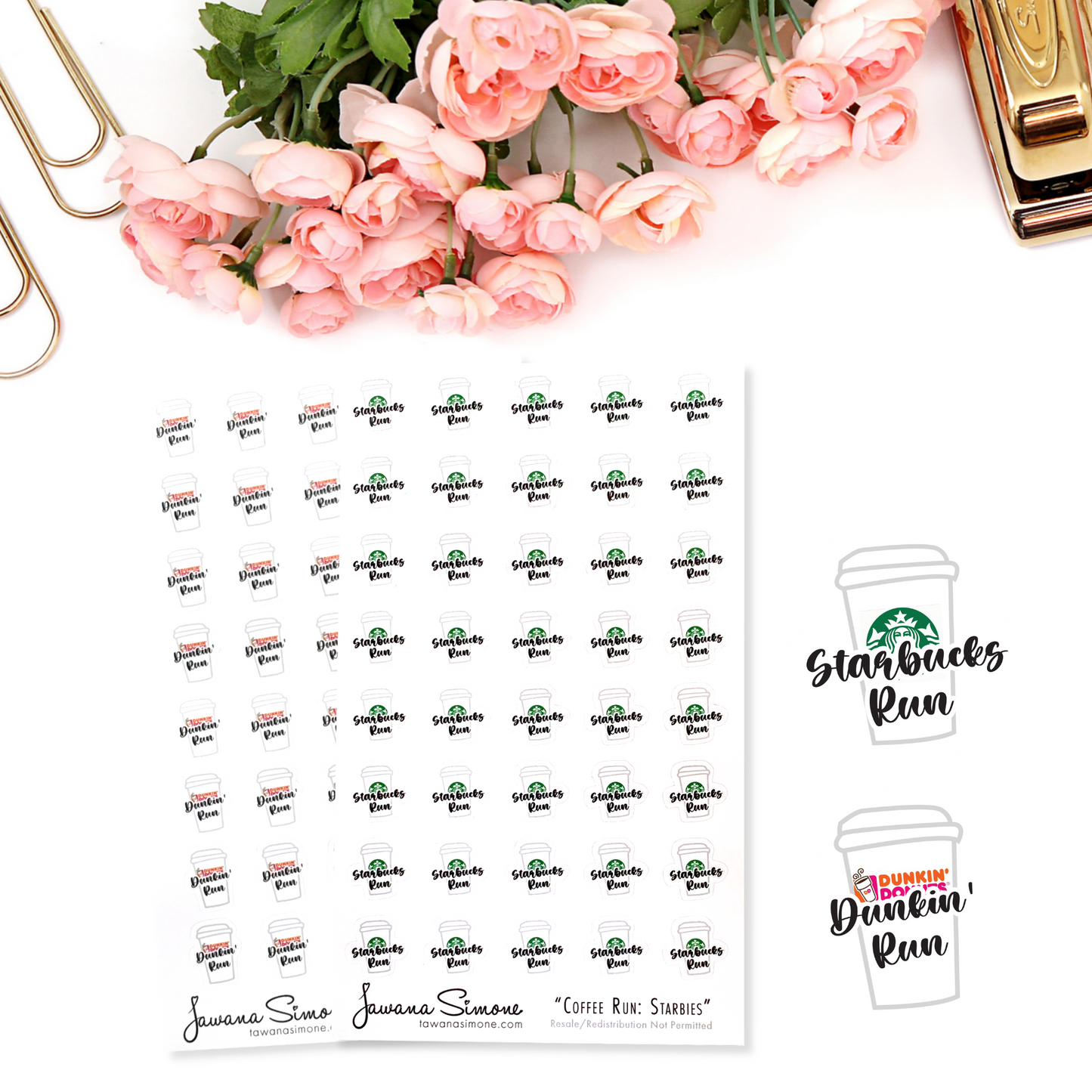 Coffee Run Planner Stickers