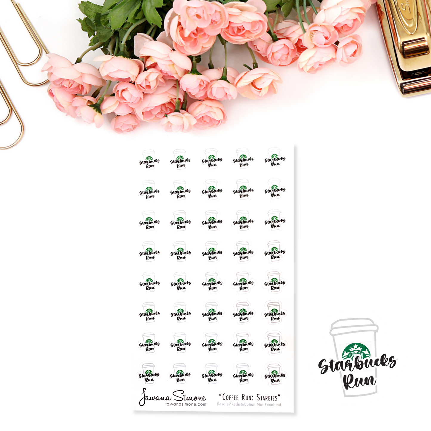 Coffee Run Planner Stickers