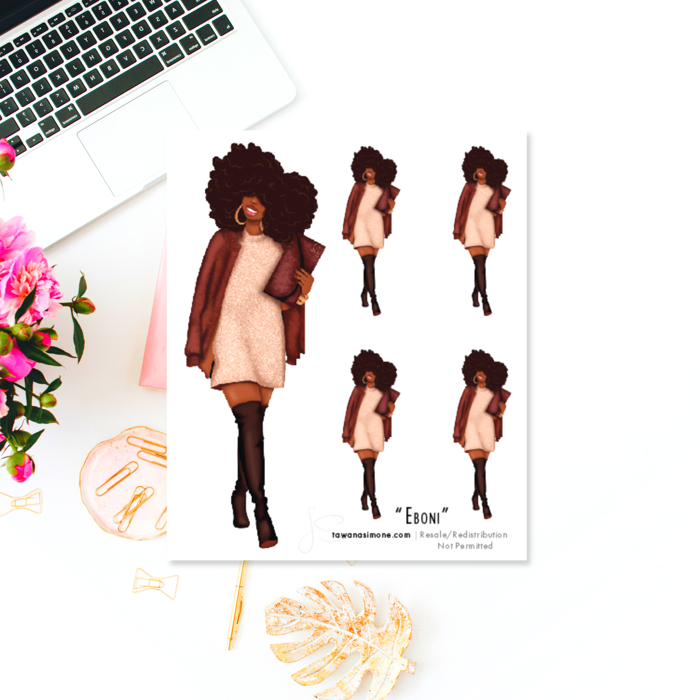 Eboni - Diva Doll ONLY Stickers