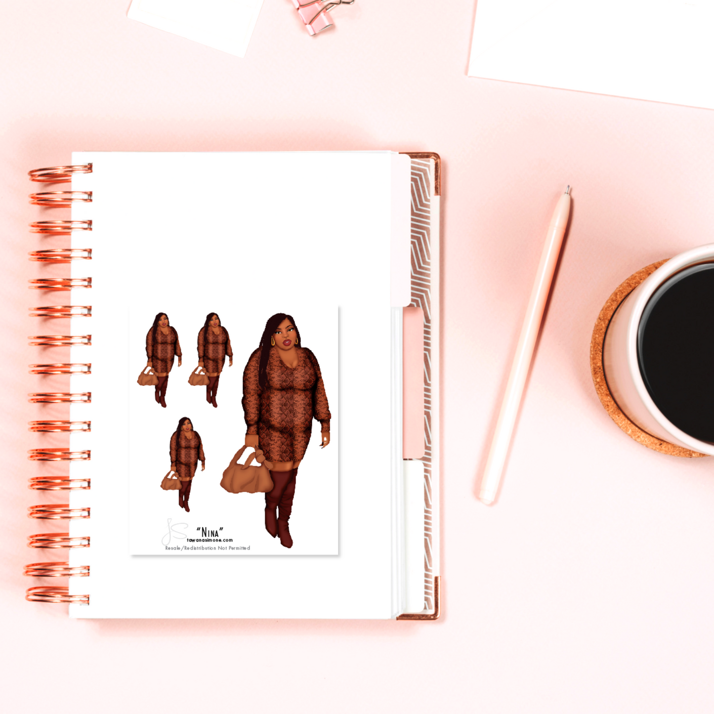 Nina - Diva Doll ONLY Stickers