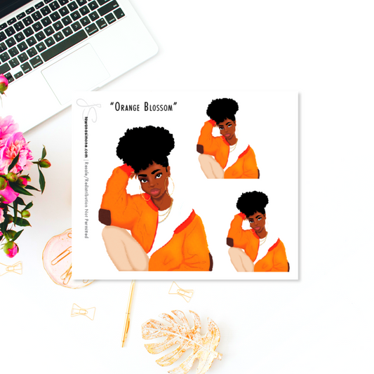 Orange Blossom - Diva Doll ONLY Stickers