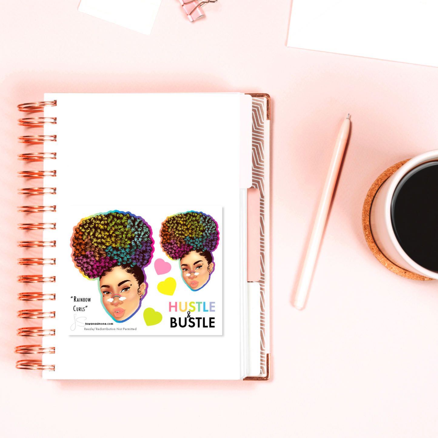 Rainbow Curls - Diva Doll ONLY Stickers