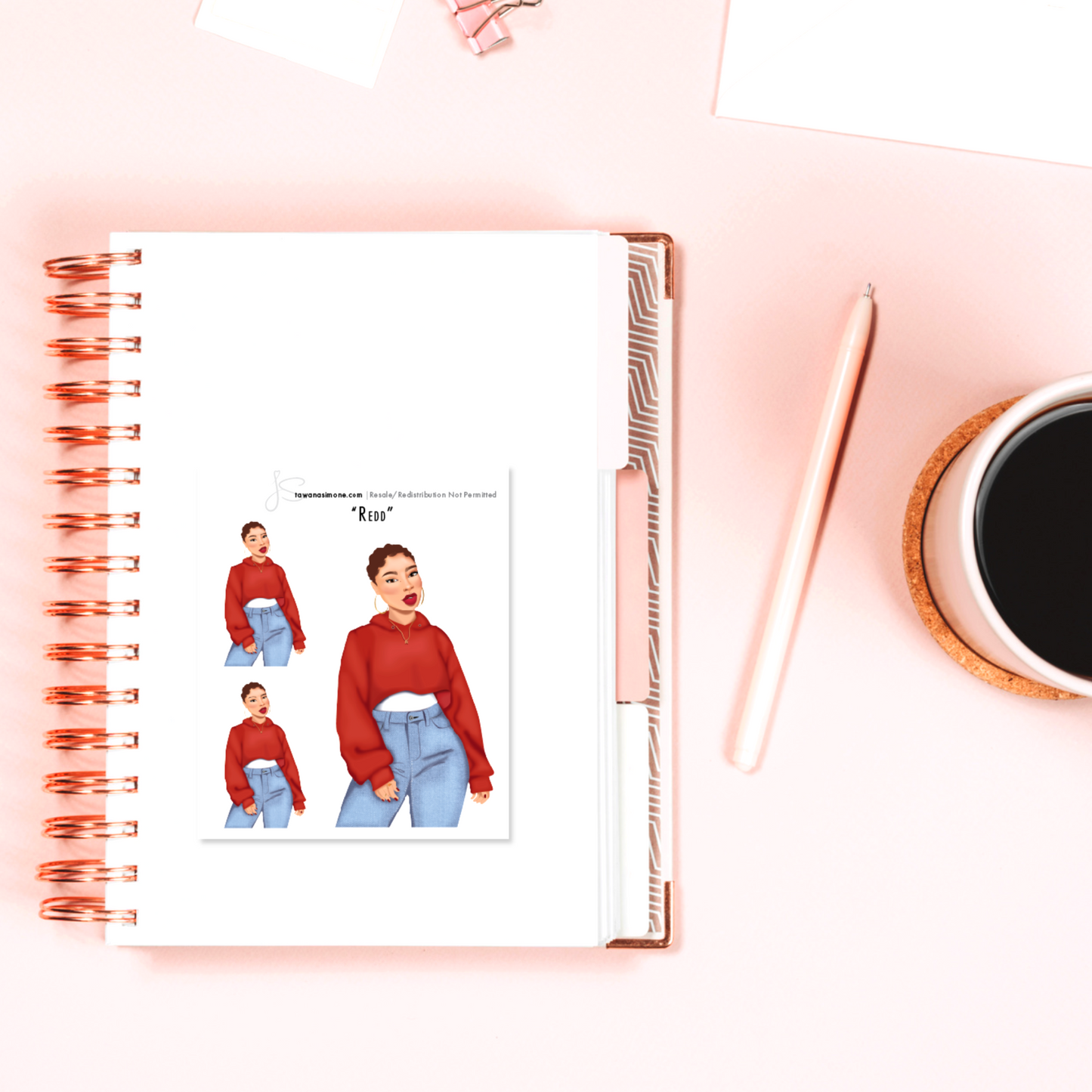 Redd - Diva Doll ONLY Stickers