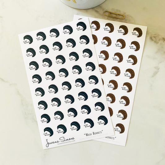 Wash Bonnets Planner Stickers