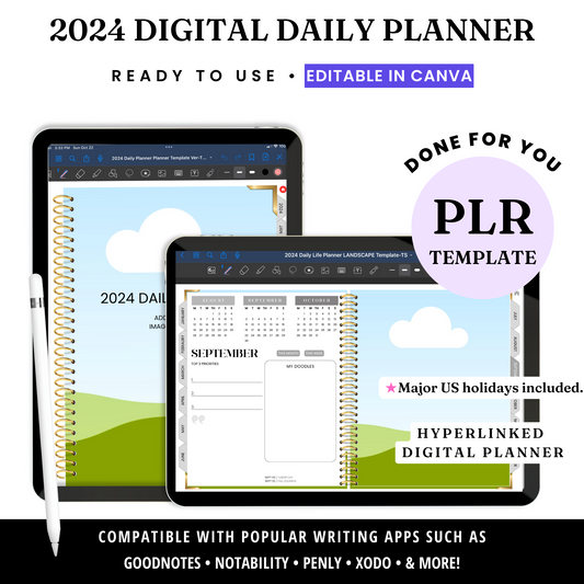 2024 Digital Planner Template - PLR