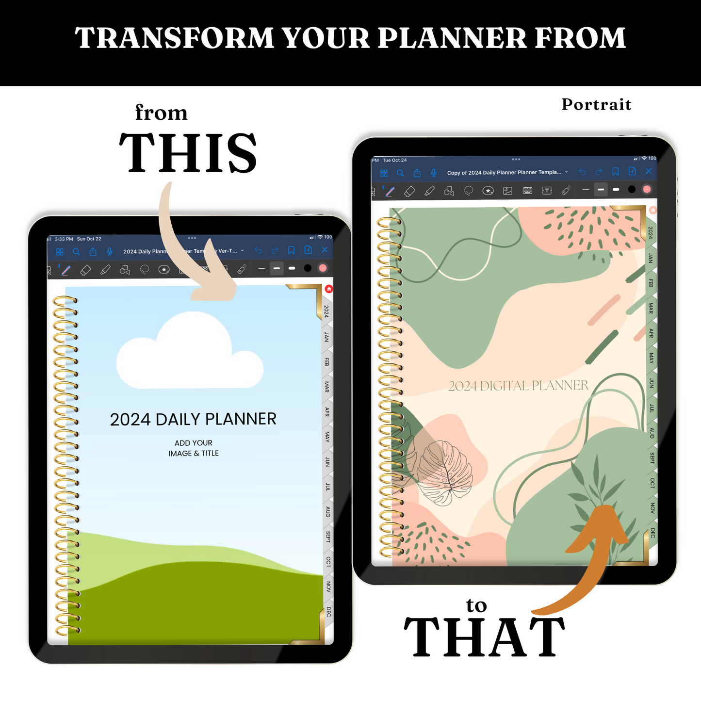 2024 Digital Planner Template - PLR