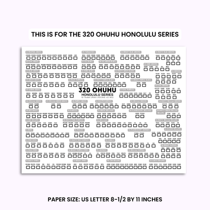 Ohuhu 320 Marker Swatch Sheet