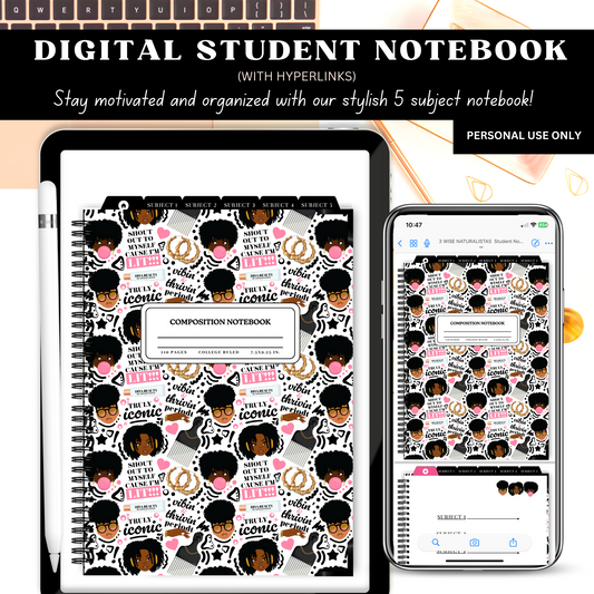 3 Wise Naturalistas Digital Student Notebook