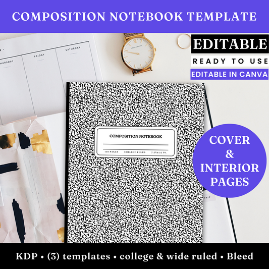Composition Notebook Template - KDP