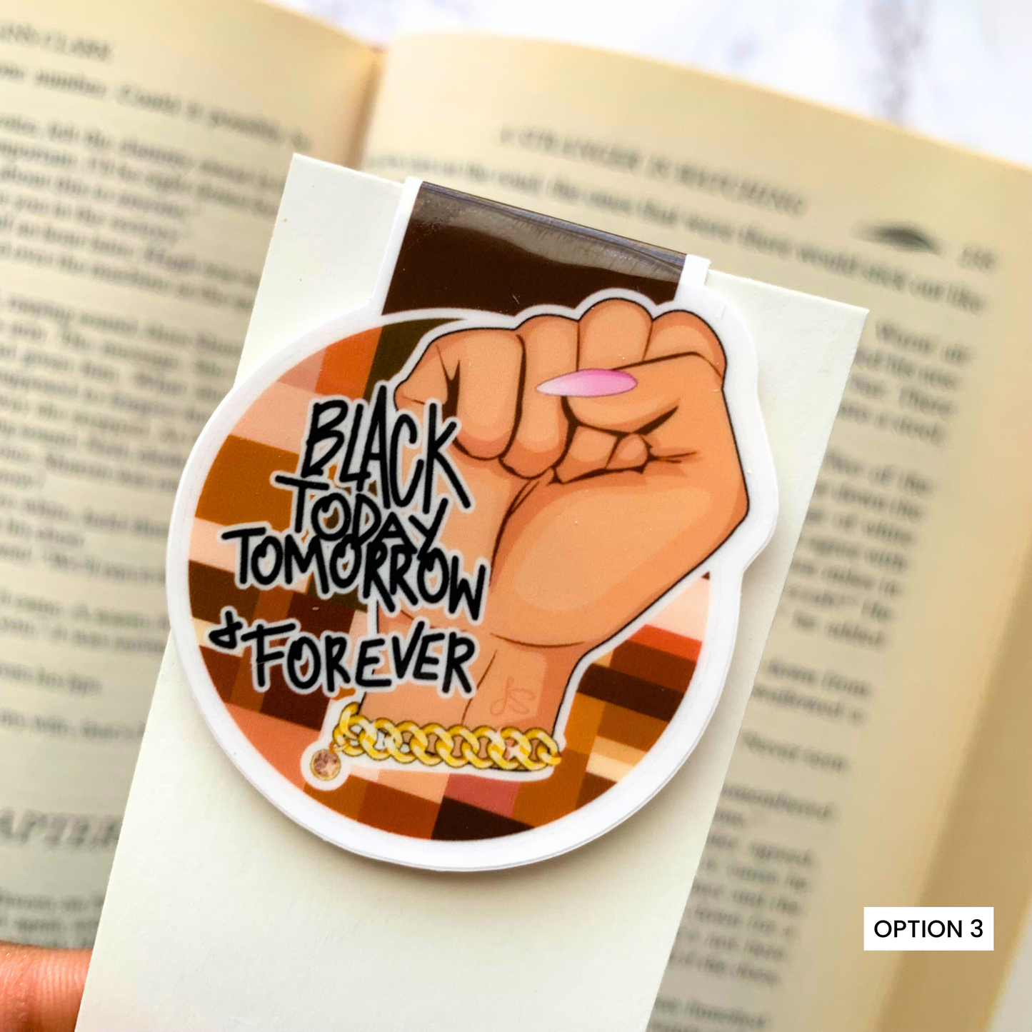 Black Forever Magnetic Bookmark