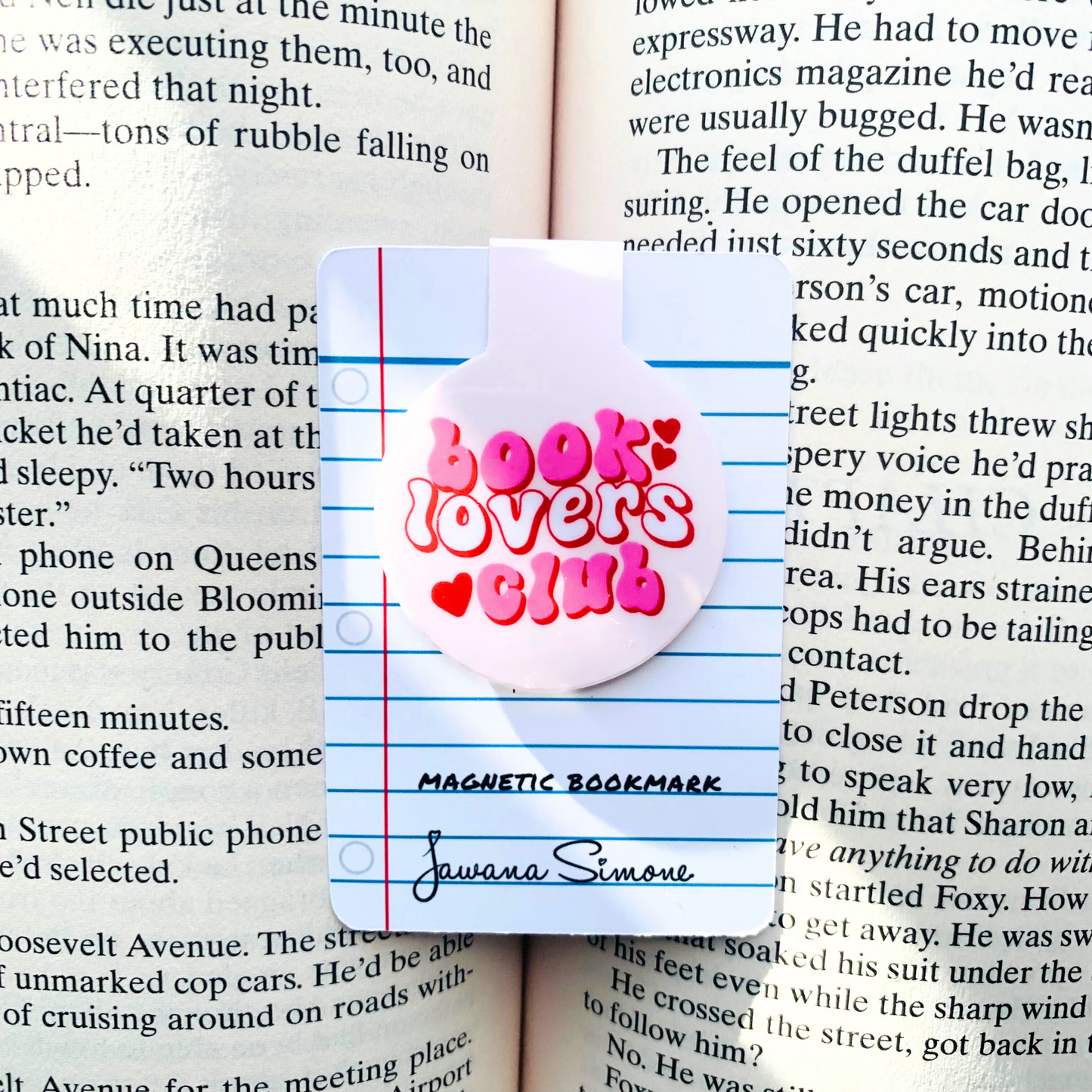 Book Lovers Club Magnetic Bookmark