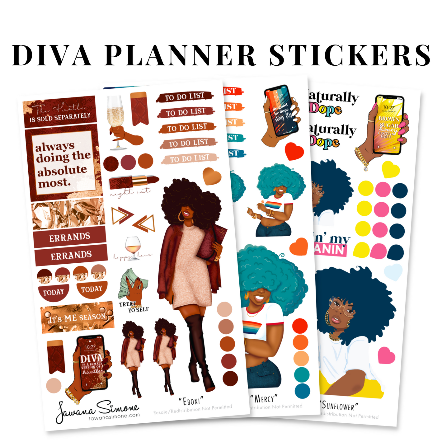 Cute stationery diva doll planner stickers for those who love to plan and decorate their planners and journals