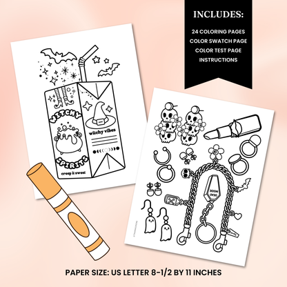 Cute & Creepy Halloween Coloring Pages