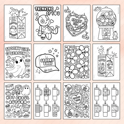 Cute & Creepy Halloween Coloring Pages