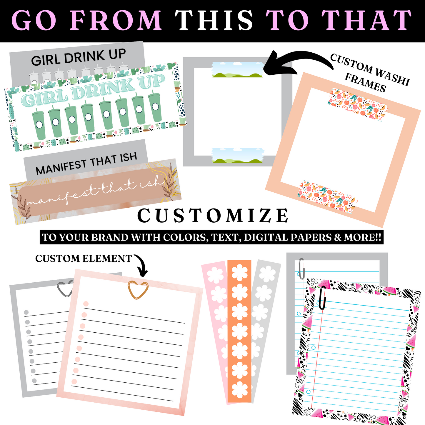 Digital Sticker Widget Template - PLR