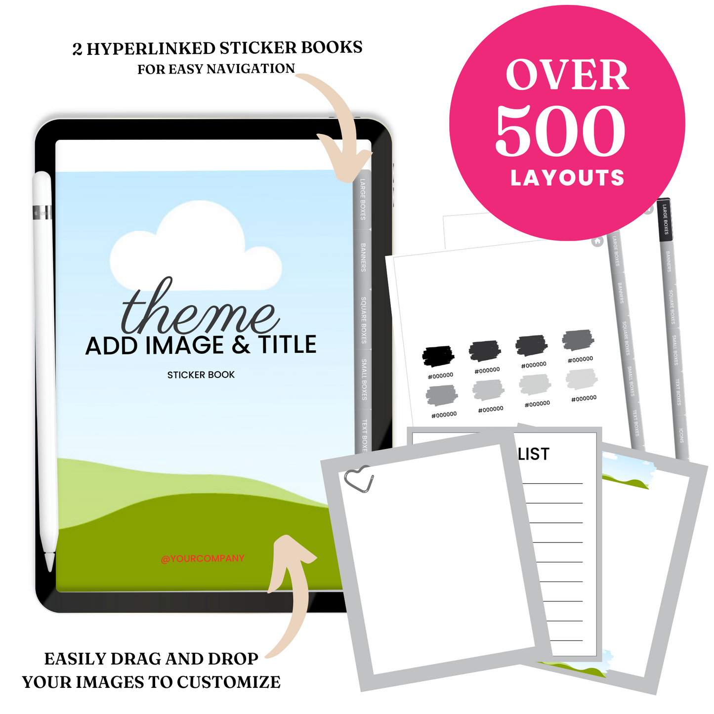 Digital Sticker Widget Template - PLR