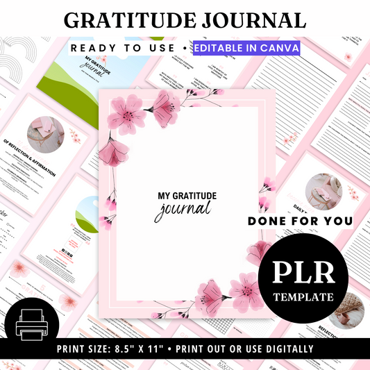 Gratitude Journal Template - PLR
