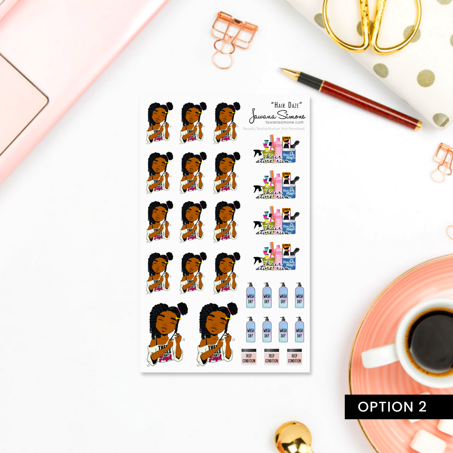 Hair Daze Planner Stickers