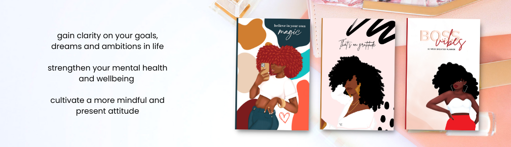 Journals and notebooks for Black women gaining clarity and emotional well being