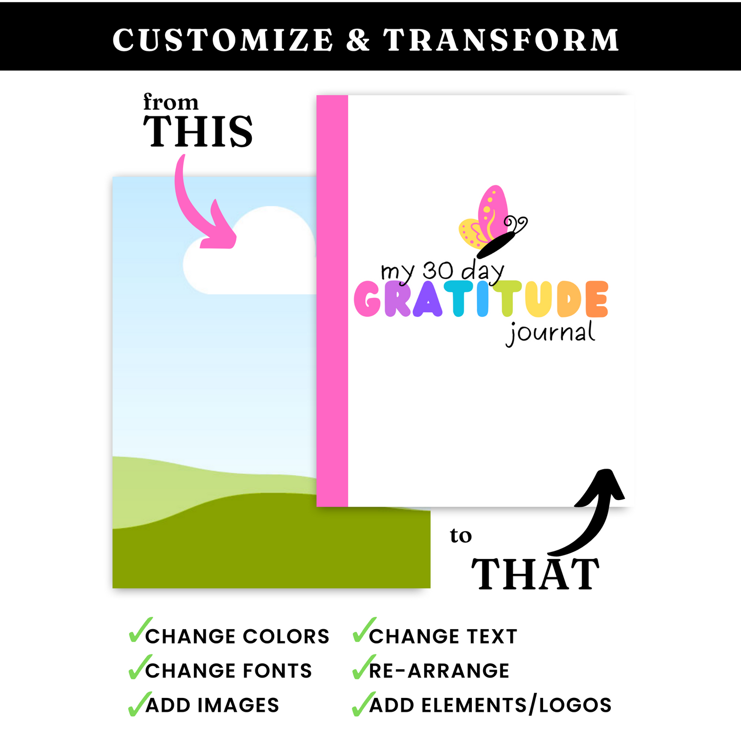 Kids' Gratitude Journal Template - PLR