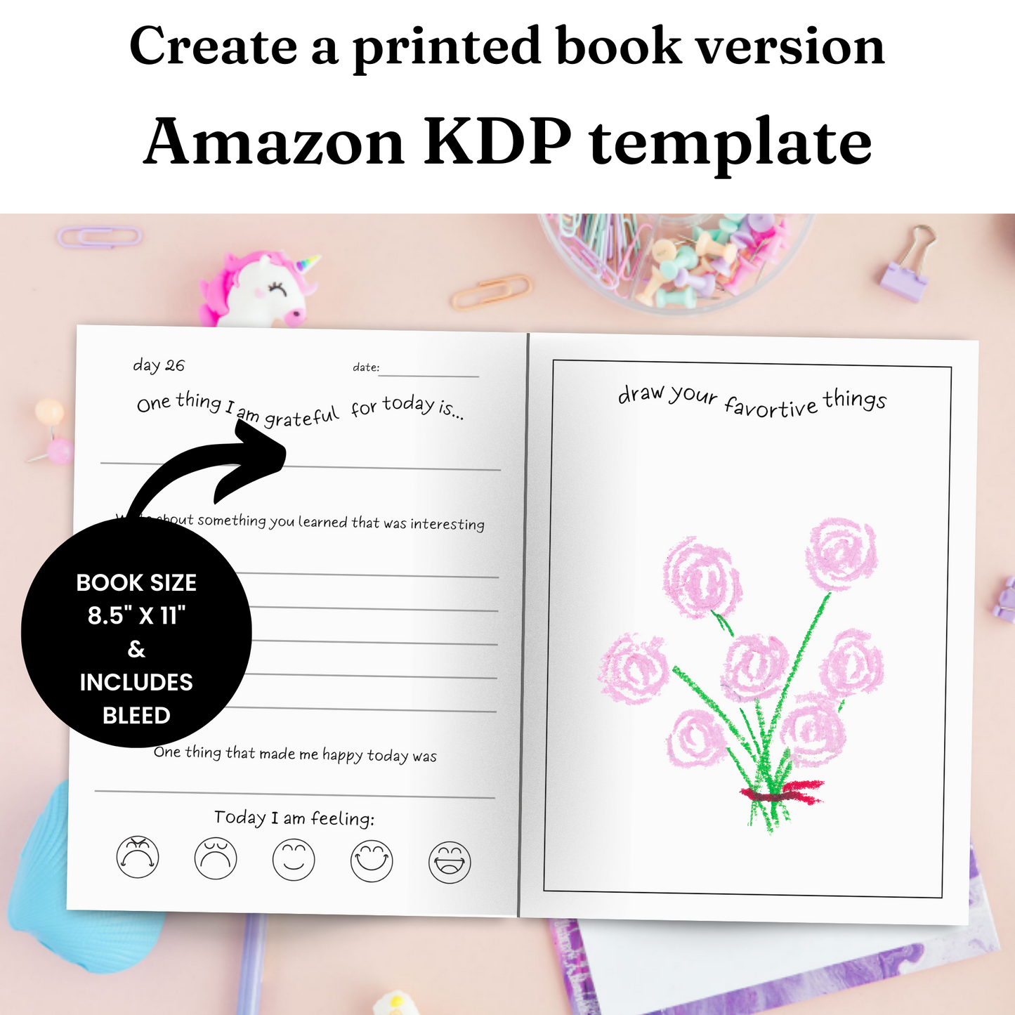 Kids' Gratitude Journal Template - PLR