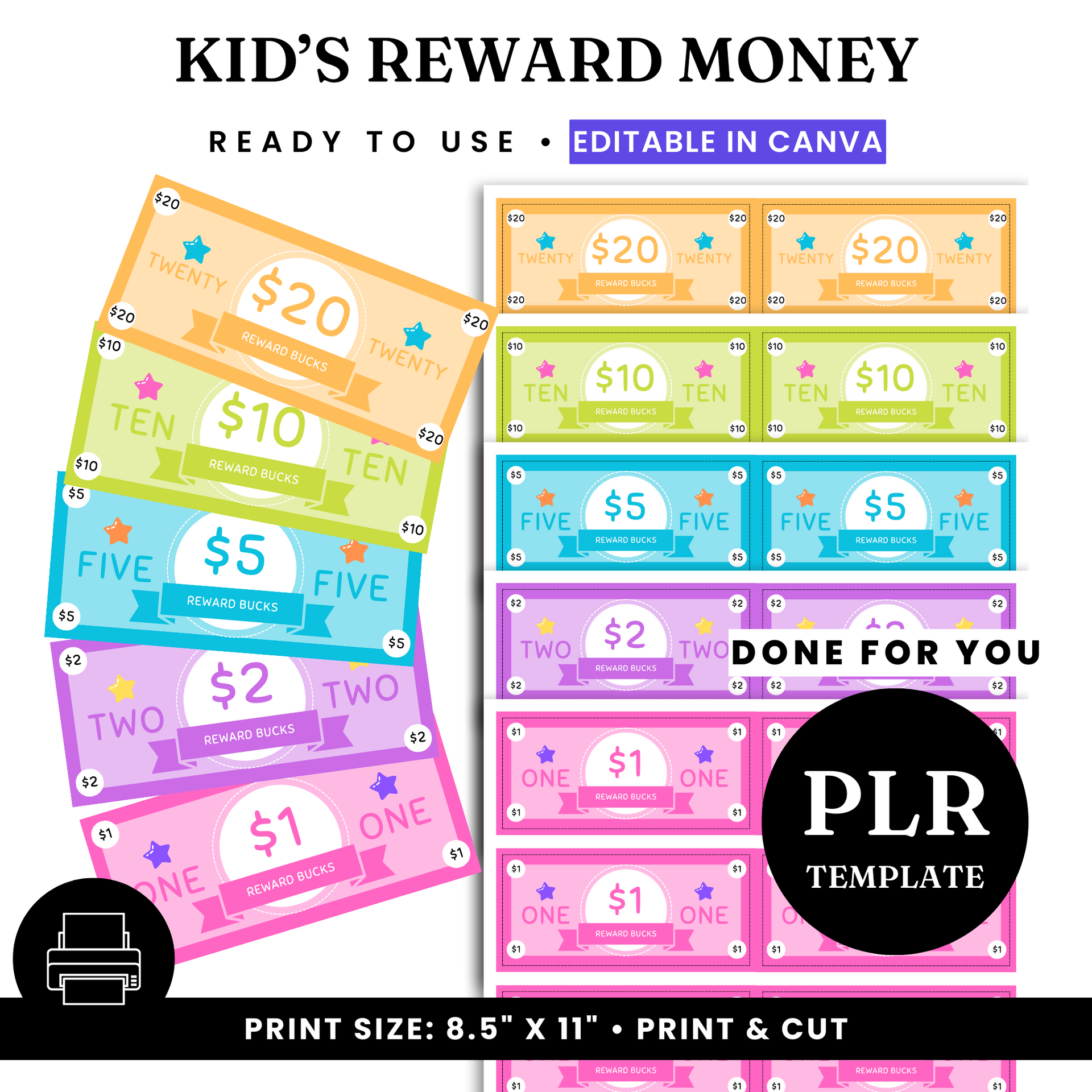 Kids' Reward Money Template - PLR – Tawana Simone kids-reward-money-template-plr-tawana-simone