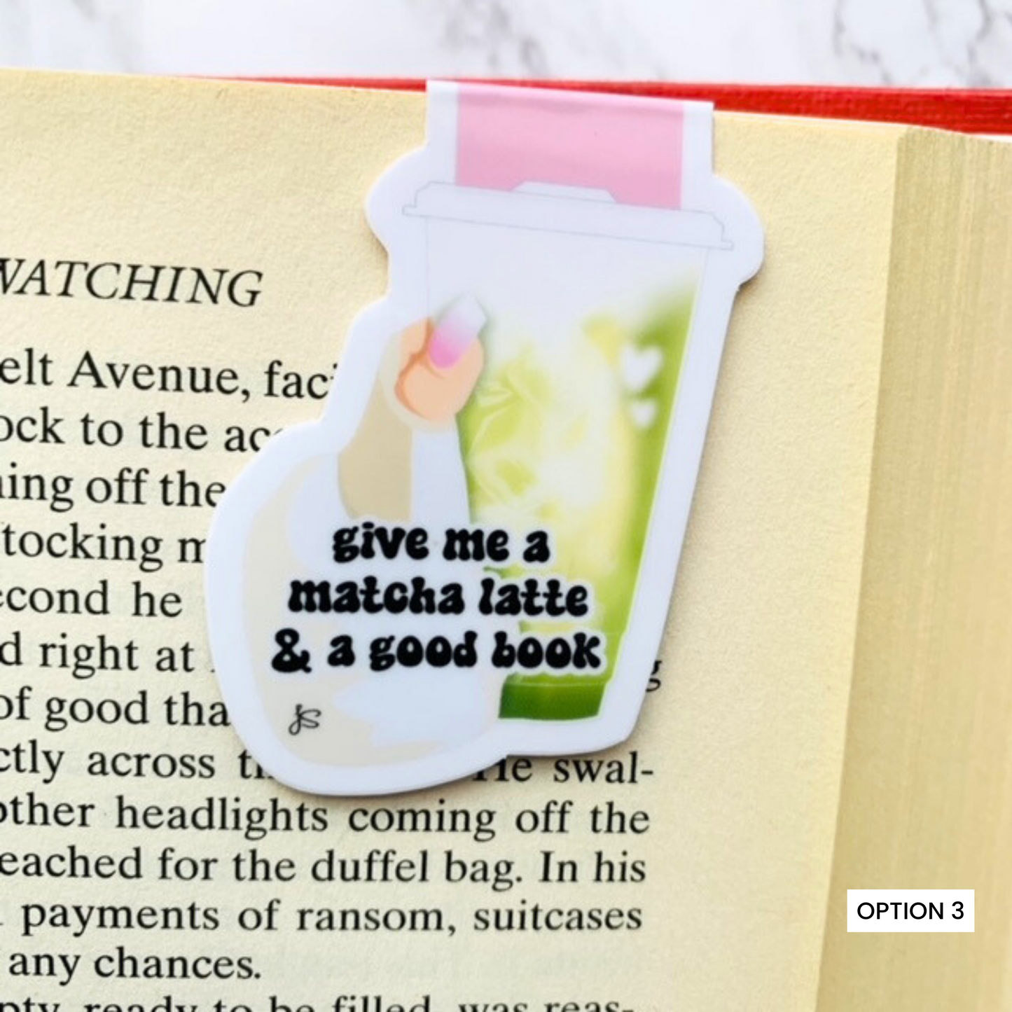 Matcha Latte & A Book Magnetic Bookmark
