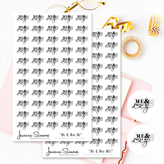 Me and Mini ME Day Planner Stickers