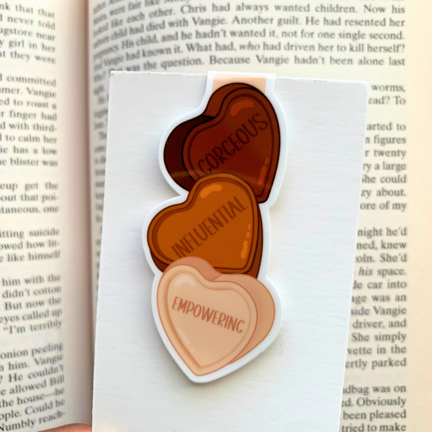 Melanated Hearts Magnetic Bookmark