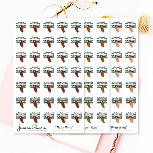 Money Moves Planner Stickers