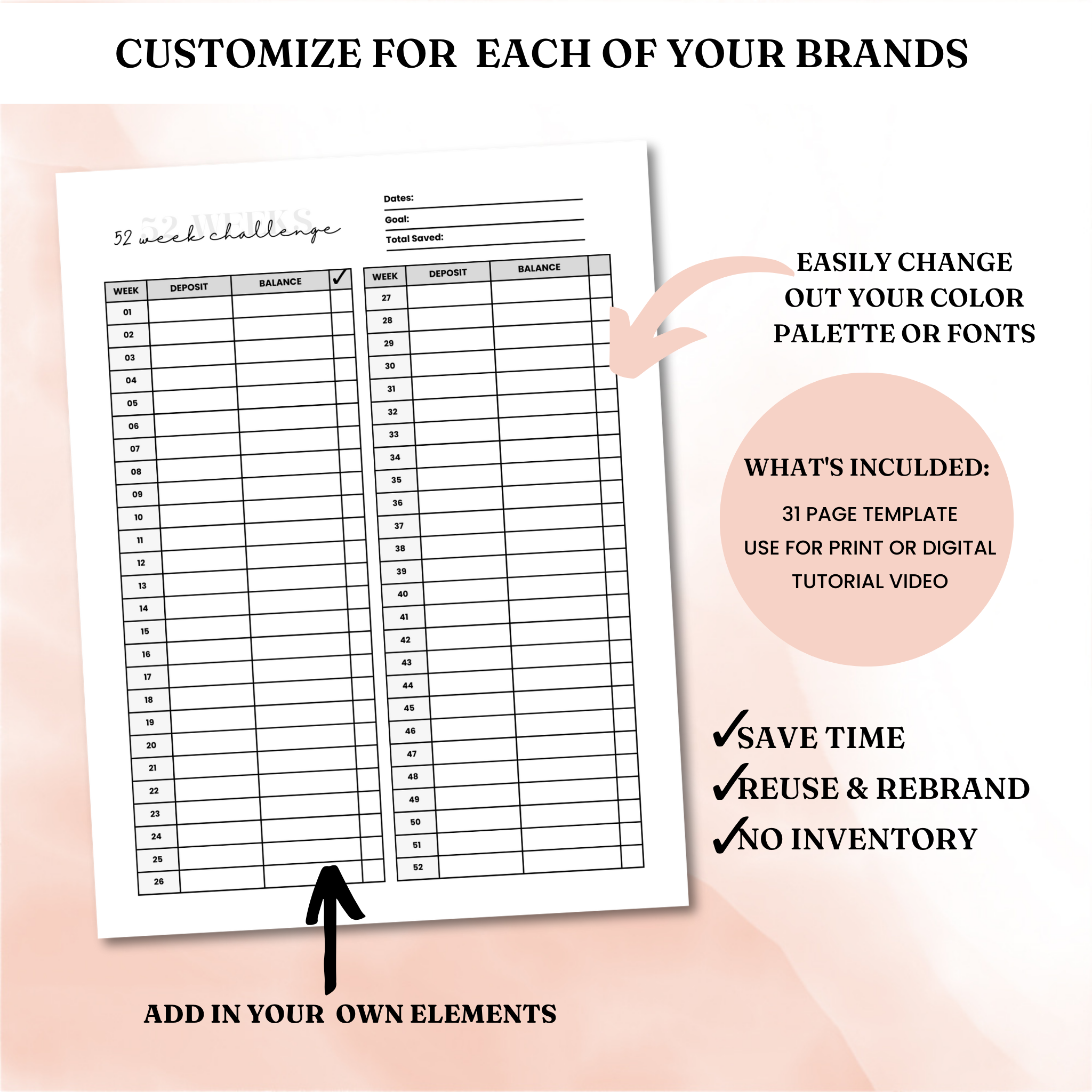 Printable Budget Planner Template - PLR – Tawana Simone
