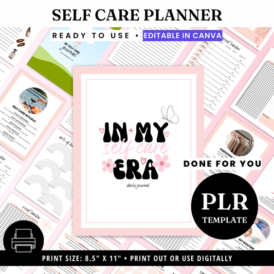 Self Care Planner Template - PLR