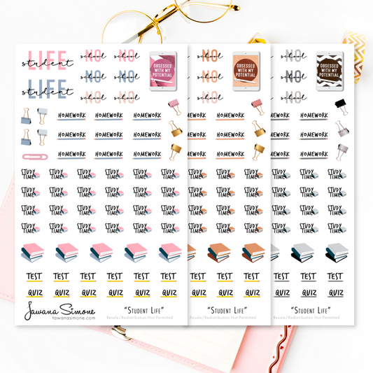 Student Life Planner Stickers