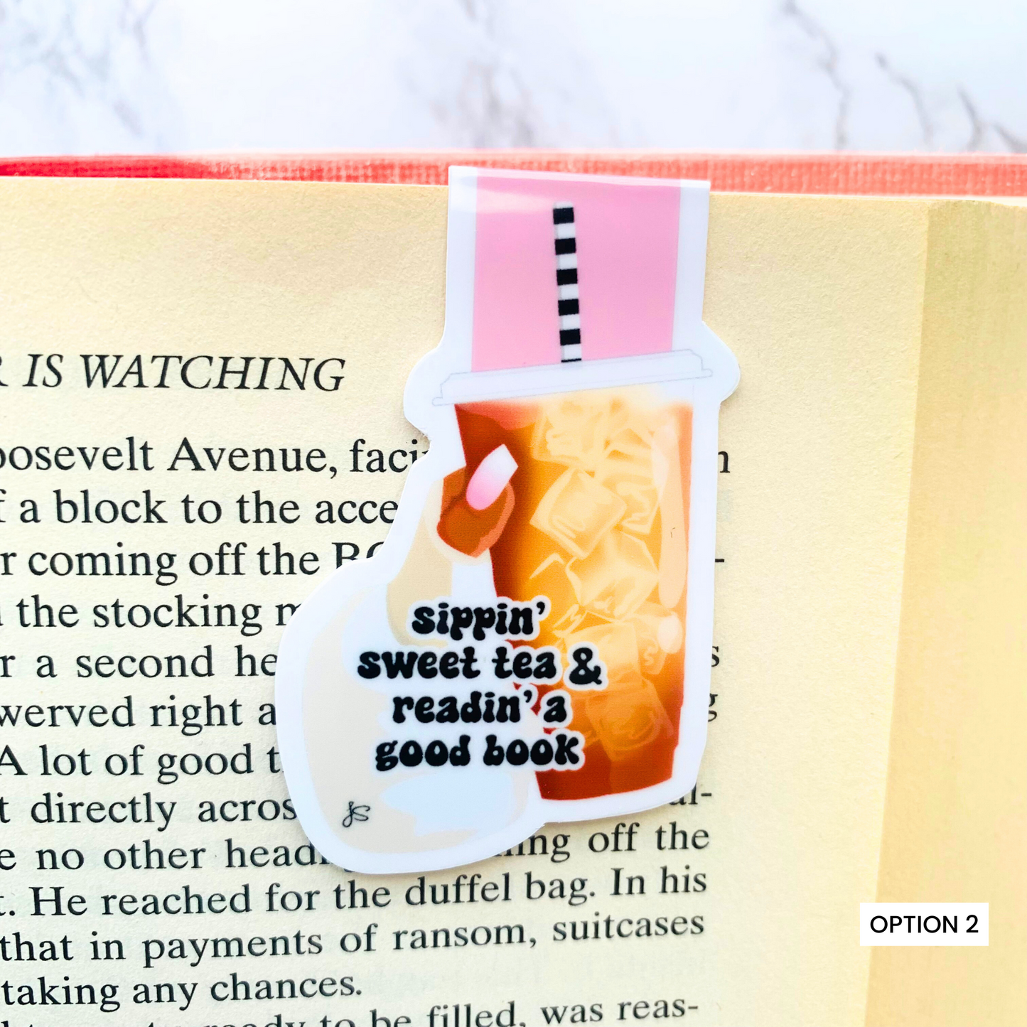 Sweet Tea & A Book Magnetic Bookmark