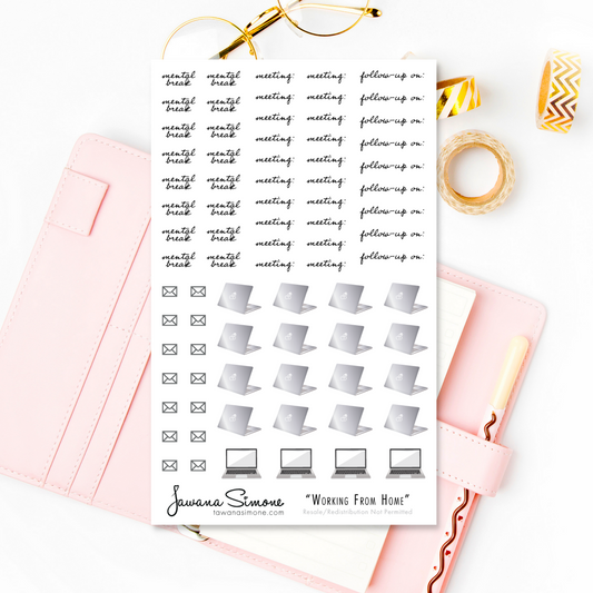 Work from Home Planner Stickers