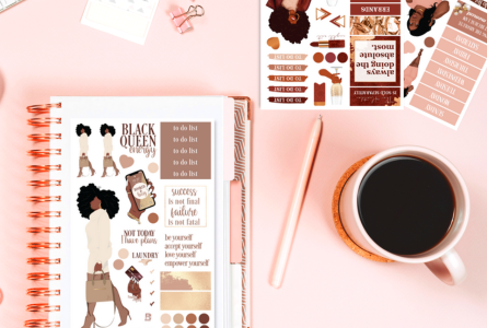 Elevate your planner spread and level up your stationery game with our black girl planner stickers! 
