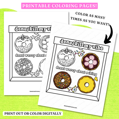Box of Donuts Coloring Pages