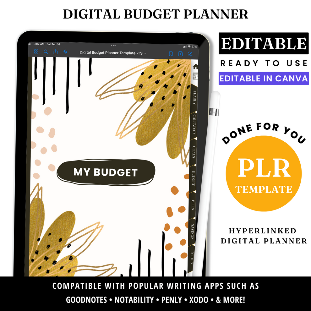 Digital Budget BUNDLE Template - PLR – Tawana Simone