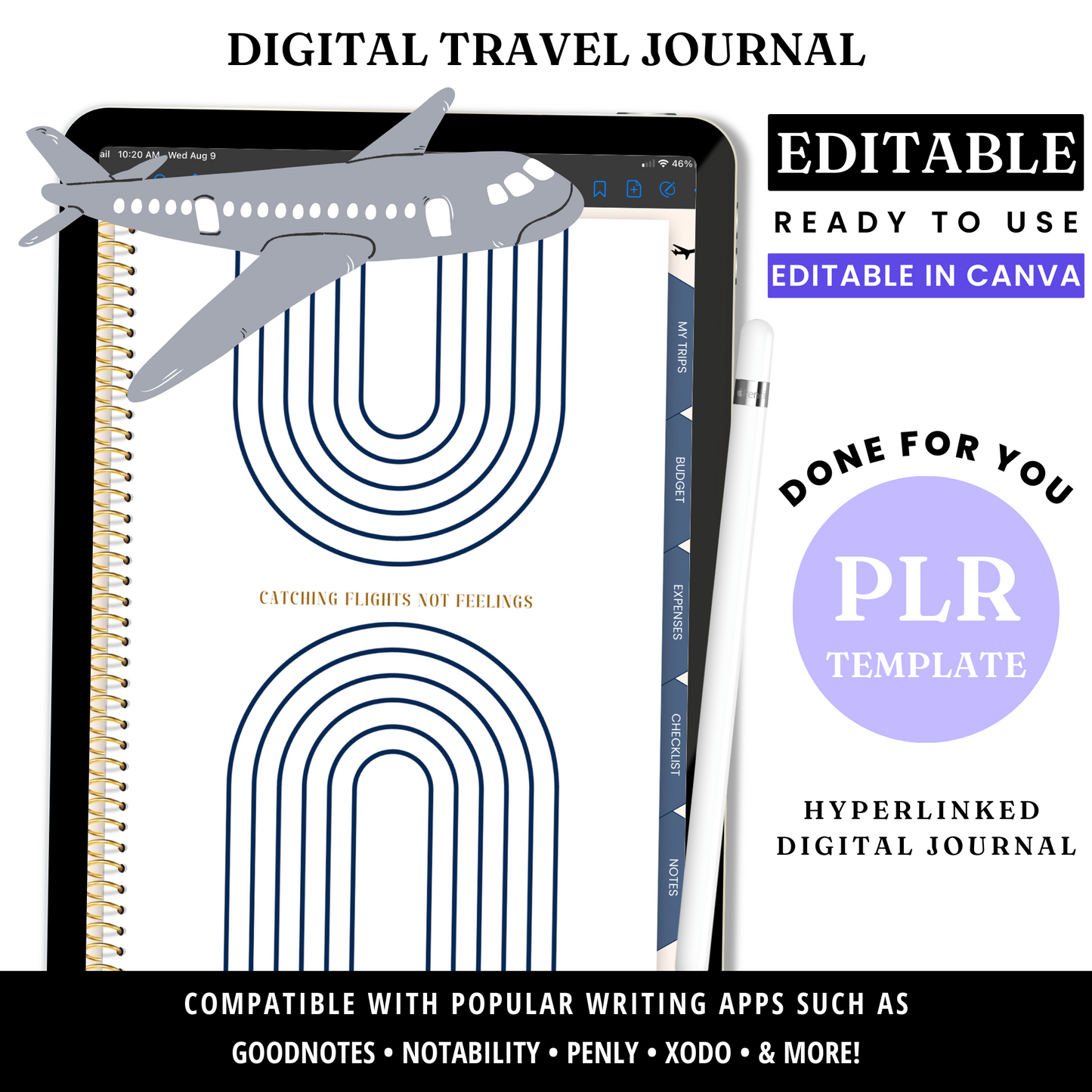 Digital Travel Planner Template - PLR