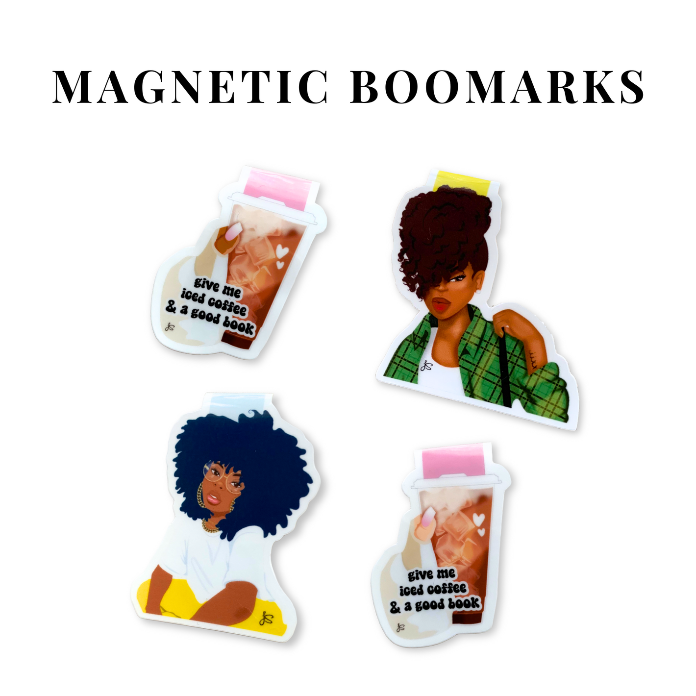 Cute Magnetic Bookmarks for Book Lovers and Page Markers for Notebooks, Journals and Planners