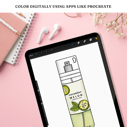 Y2K Body Mists Coloring Pages