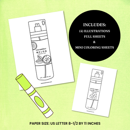 Y2K Body Mists Coloring Pages