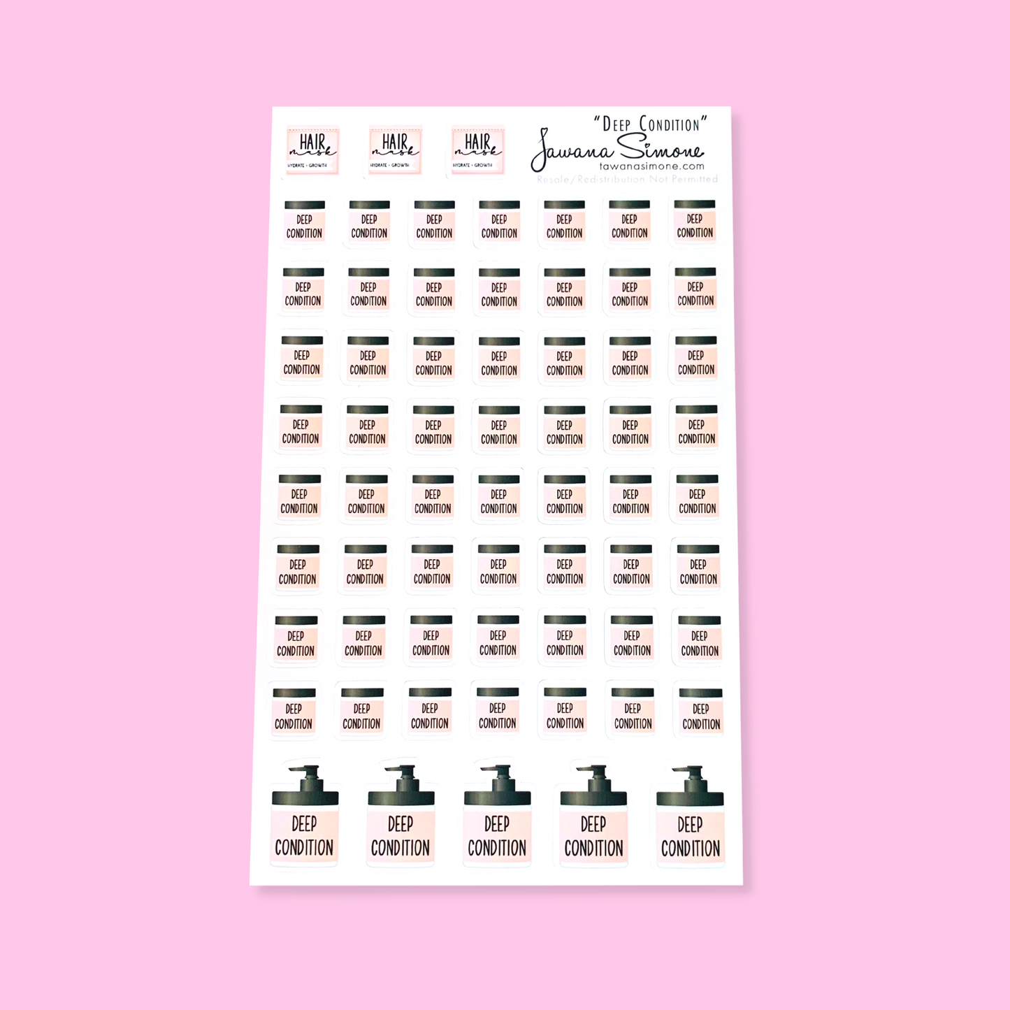 Deep Condition Planner Stickers