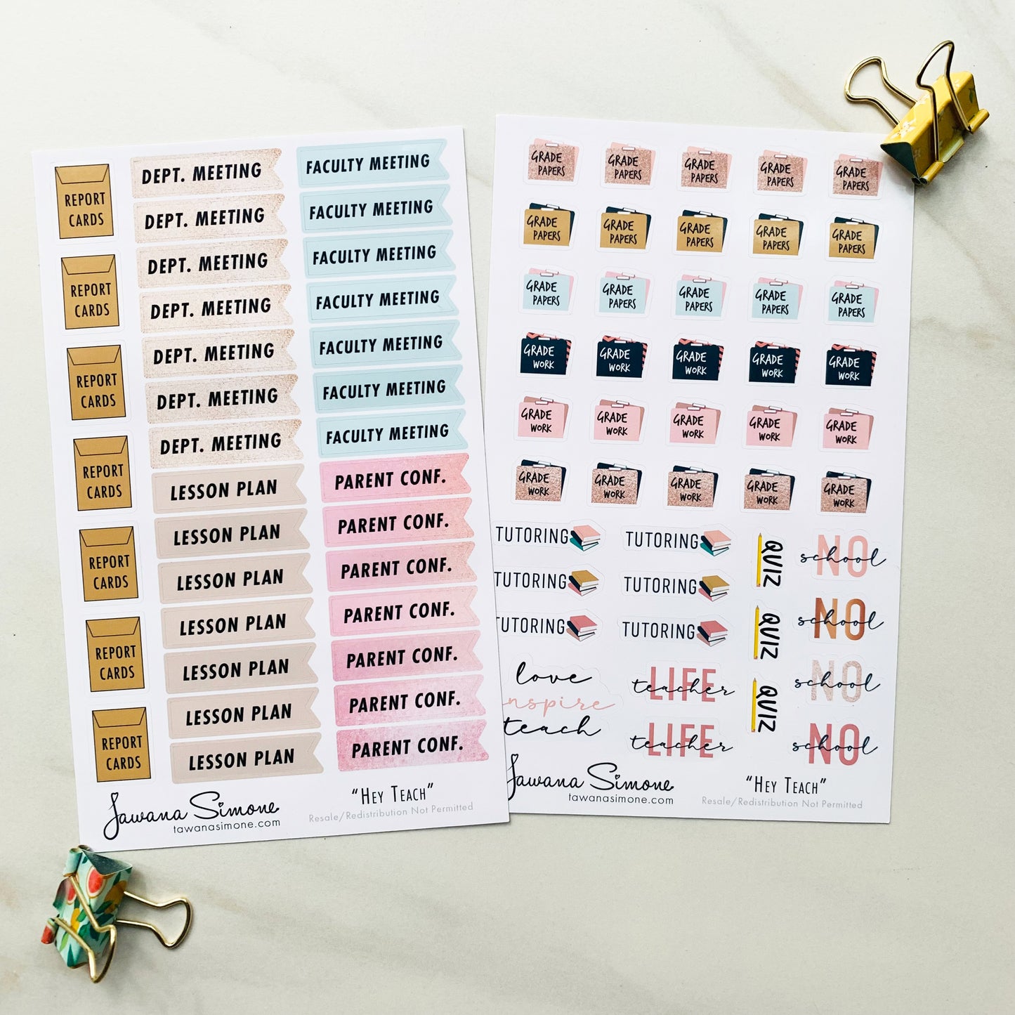 Hey Teach Planner Stickers